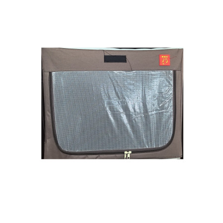 Cusca Animale pentru Uscare Blana,  din Textil, Fereastra Transparenta, 62 x 40 x 50 cm, Maro