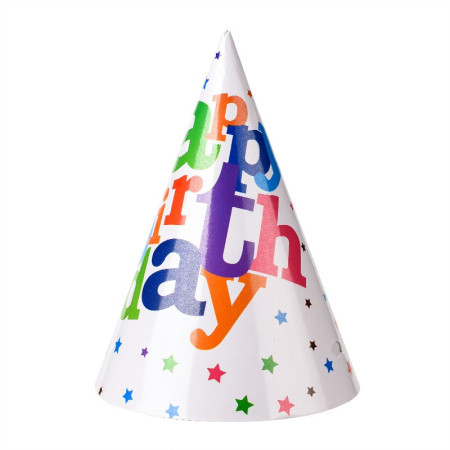 Set 6 Coifuri Happy Birthday, Cyrax, Modele Diverse, pentru Petrecere, Tematica Aniversare, Multicolor