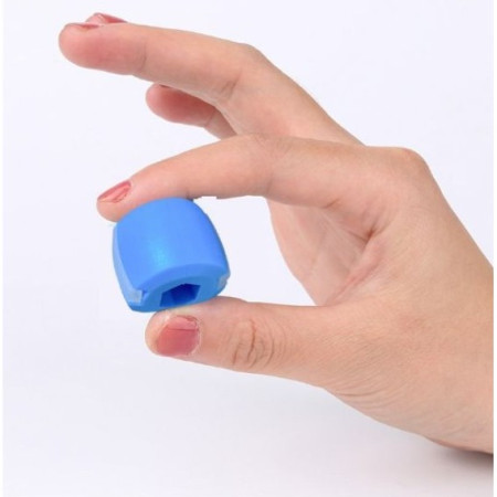 Dispozitiv de Tonifiere Faciala,  din Silicon, Corectare Mandibula/Maxilar, Albastru