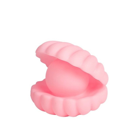 Lampa de Veghe,  Model Scoica cu Perla, Lumina Calda, 10 x 8.5 cm, Led, Baterii Incluse 3 x LR44, Roz