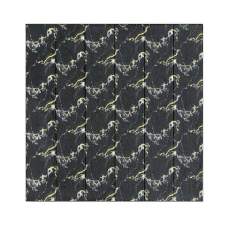 Set 10 Placi Tapet 3D,  70 x 70 cm, Grosime 3 mm, din Rasina, Tip Placi de Lemn, Suprafata Acoperita 4.9 mp, Negru