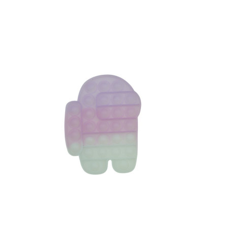 Cyrax Jucarie antistres din silicon, Pop it Now and Flip It, Among us, Transparent