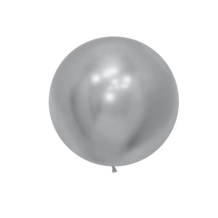 Set 2 Baloane din Latex, Cyrax, Model Party Jumbo, 90 cm, Auriu Argintiu, 35 g