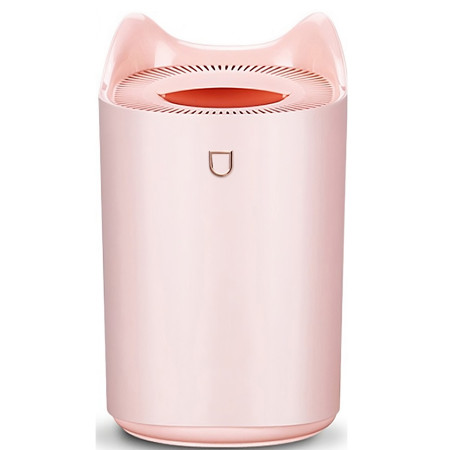 Umidificator cu duza dubla,  de capacitate mare 3L, roz