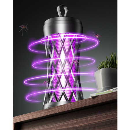 Lampa Anti-Insecte,  Lumina UV, Electrica, Incarcare USB, 5V, 1A, Silentioasa, 12 x 6 m, Negru