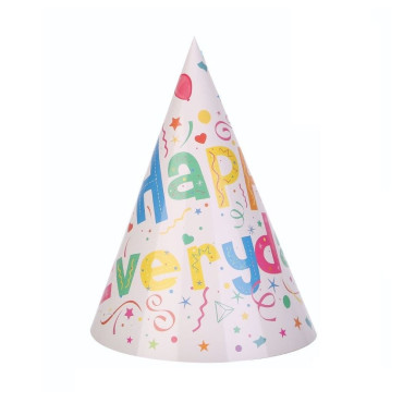 Set 6 Coifuri Happy Everyday, Cyrax, pentru Petrecere, 20x14 cm, Multicolor