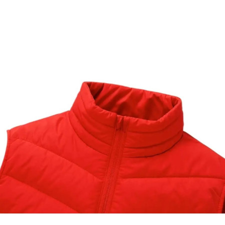 Vesta cu Incalzire,  Unisex, 2 Zone de Incalzire, Umplutura Bumbac, 3 Trepte de Temperatura, Incarcare USB, Rosu, 58 - 65 kg, Marime XL