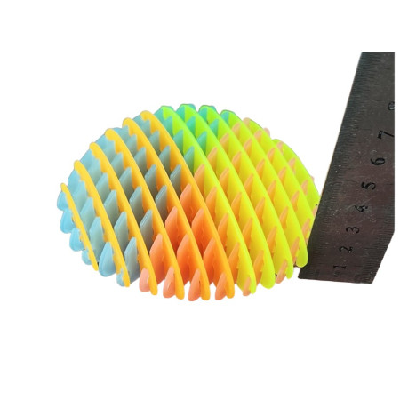 Jucarie Worm Fidget de Decompresie, Cyrax, Anti Stres, Dimensiune Compacta 10 cm, Dimensiune Extinsa 24.5 cm, Multicolor