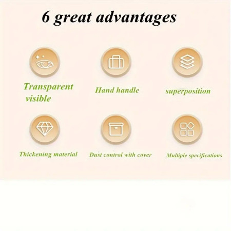 Cutie De Depozitare,  Tip Valiza, pentru Alimente, Jucarii, Accesorii, Transparent-Gri, Marime L, 38.5x27.5x22 cm