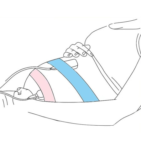 Set 2 Centuri de Monitorizare a Ritmului Cardiac Fetal,  Material Moale si Elastic, 6 x 130 cm, Roz