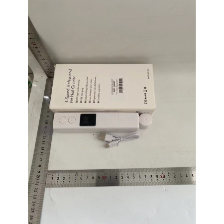 Pila Electrica pentru Animalute de Companie,  Incarcare USB, Laser pentru Joaca, Capac Impotriva Prafului, Display Electronic, 15 x 3 cm, Mai Multe Viteze, Alb