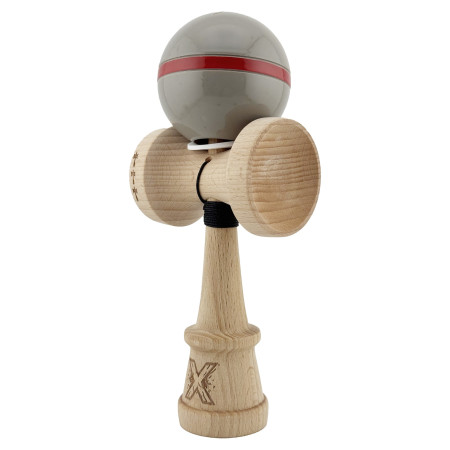 Kendama X Originala Silken, Profesionala, Cyrax, Cupe Mari KING SIZE V3, Super Sticky, Gaura in Baza, Rulment Metalic, din lemn 18 cm, Ata 55 cm, Ice Gri