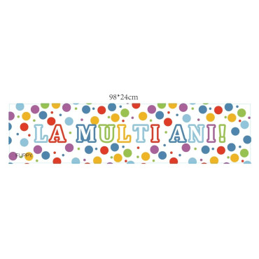 Set 1. Cyrax, Model  La mulți ani , Multicolo. 98 cm *24  cm Banner