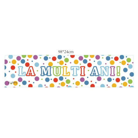 Set 1. Cyrax, Model  La mulți ani , Multicolo. 98 cm *24  cm Banner