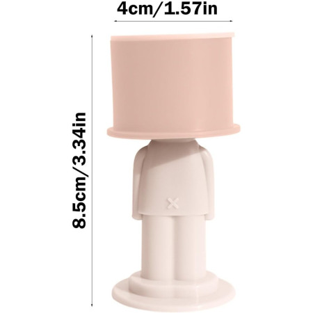 Opritor de Usa,  din Silicon, Model Magicial, cu Prindere de Perete, Anti-Coliziune, 4x 8.5 cm, Roz