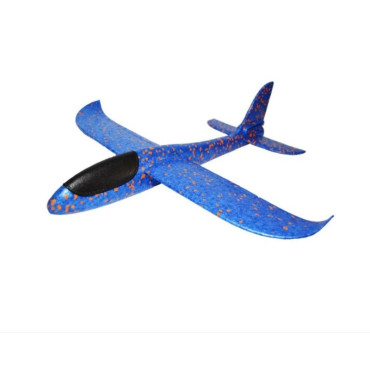 Avion planor din polistiren in punga , lungime 47 cm , Albastru , Cyrax