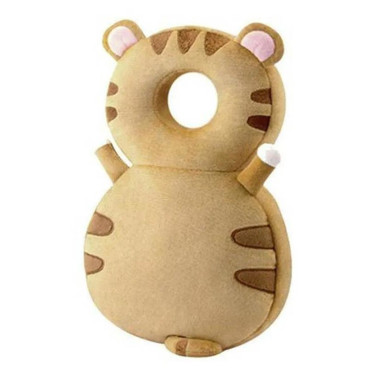 Perna tip Rucsac pentru Protectia Capului,  Tetiera tip Tigru, pentru Bebelusi, 33x6x19 cm, 180 g, Maro