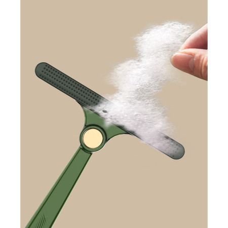 Perie de Indepartare a Scamelor,  pentru Haine si Par de Animale, cu Doua Fete, Manual, Multifunctional, 12x14.5 cm, Accesoriu pentru Casa, Verde