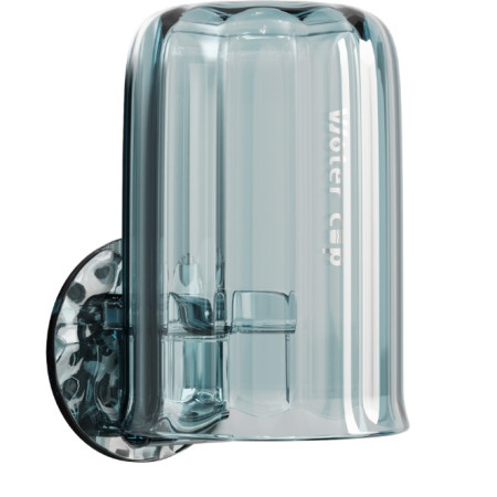 Suport Multifunctional 2 in 1, Pahar si Suport pentru Periuta de Dinti,  Plastic, Dimensiune: 10.4 x 7.3 x 7.3 cm, Albastru