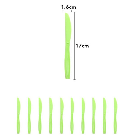 Set 10 Cutite de Unica Folosinta, Cyrax, Colectia Dino Park, 17 x 1.6 cm, din Plastic PE, Verde