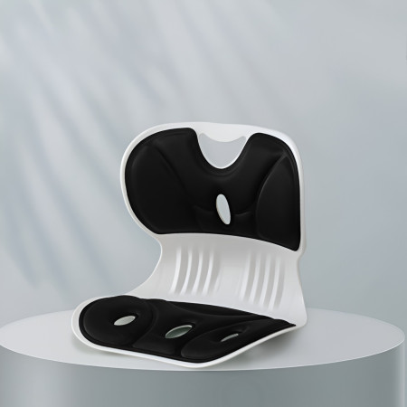 Suport pentru Scaun, Cyrax, pentru Corectarea Posturii, Portabil, Ergonomic, Ameliorare Durere, Respirabil, 36x34x33 cm, Marime L, Negru