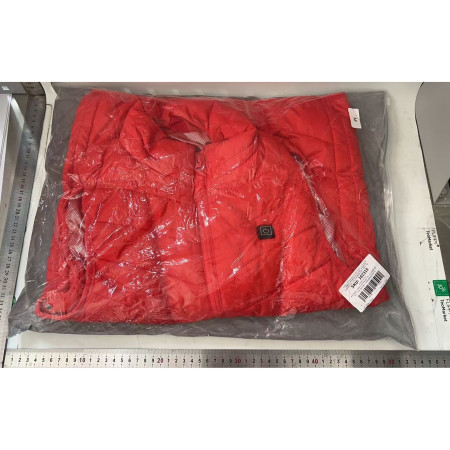 Vesta cu Incalzire,  Unisex, 2 Zone de Incalzire, Umplutura Bumbac, 3 Trepte de Temperatura, Incarcare USB, Rosu, 45 - 50 kg, Marime M