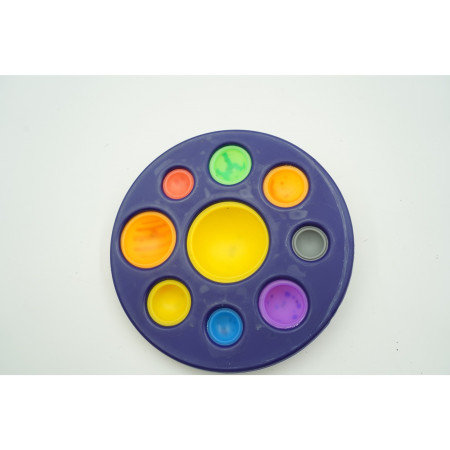 Cyrax Jucarie senzoriala Dimple fidget toy, Planetariu, Albastru, 18x18 cm