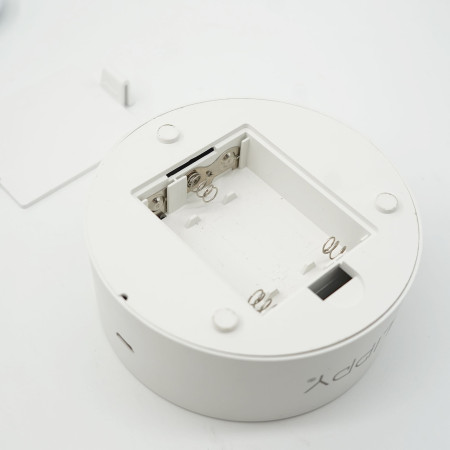 Lampa LED decorativa,  3D, Happy Birthday, cu USB si baterii, 20 cm inaltime, din material acril, lumina multicolora si telecomanda inclusa, alb