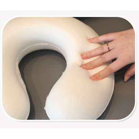 Perna de Calatorie in Forma de U,  Pentru Gat si Cap, Umplutura din Spuma cu Memorie, 30x30 cm, Model Unicorn, Accesoriu de Voiaj, Birou, Masina, Sistem Prindere Capse, Multicolor