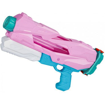 Pistol cu Apa pentru Copii, Rezervor, Pentru Piscina/Plaja, Cyrax, 6ani+,  5 duze, Quick Fill, Roz, 800ML