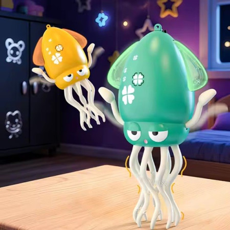 Caracatita Dansatoare, Cyrax, +3 Ani, 3 Moduri, din ABS, Incarcare USB, cu Undita Inclusa, 12.6 x 7.6 x 20.7 cm, Verde