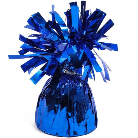 Greutate pentru Baloane cu Heliu, Cyrax, din Folie cu Franjuri, 170g, 13 x 5 x 3 cm, Albastru