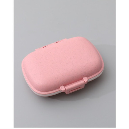 Organizator medicamente, Plastic, 8 compartimente, 0.1 L, Roz,  11 x 7 cm