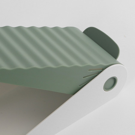 Suport pentru Pantofi,  cu Două Straturi, Organizator, Antiderapant și Durabil, Inălțime Reglabilă, 25.5x11x7.5 cm, Verde, 150 g