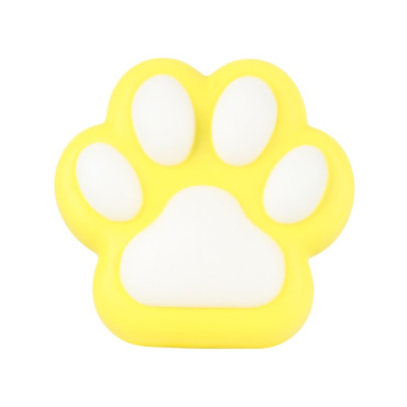 Jucarie Antistres Squishy, Cyrax, Revenire Lenta, Model Labuta de Pisica, Squishy, BIG 12.5 x 10.5 cm, 220 g, Model 14, Galben Alb