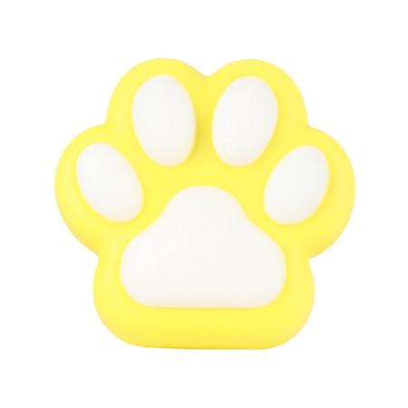 Jucarie Antistres Squishy, Cyrax, Revenire Lenta, Model Labuta de Pisica, Squishy, BIG 12.5 x 10.5 cm, 220 g, Model 14, Galben Alb