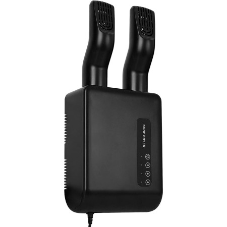 Uscator de Pantofi,  Functie de Uscare, Dezinfectie, Dezodorizare, Montaj pe Perete fara Perforare, din PVC, Silentios, Timer, Negru