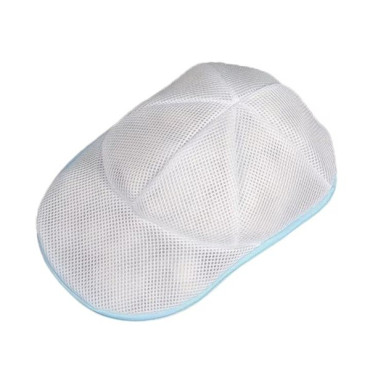 Husa de Spalare Sapca,  pentru Masina de Spalat, din Poliester, Circumferinta 53 cm, cu Fermoar, Alb/Albastru