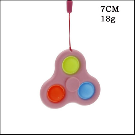 Jucarie senzoriala spinner Cyrax- Fidget Toy, Simple Dimple, 7 cm, Roz/Multicolor