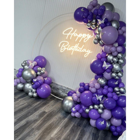 Set 12 Baloane, Cyrax, din Latex Standard, 30 cm, Mov