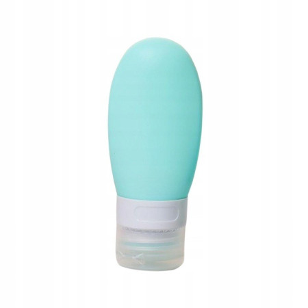 Recipient Portabil din Silicon Elegant de Voiaj, Sticla de Calatorie,  Potrivita pentru Lotiune, Sampon si Alte Lichide, Anti-scurgere, cu Posibilitate de Reumplere, Capacitate 90mL, Verde