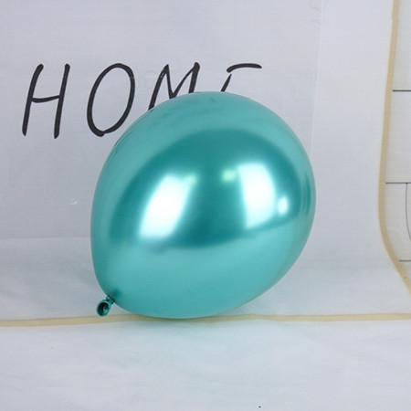 Set 12 Baloane, Cyrax, din Latex Chrome, 30 cm, Turcoaz