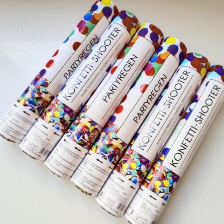 Tun de Confetti, 40 cm. Cyrax, Model Konffetti Shooter, Paiete din Hartie, Multicolor