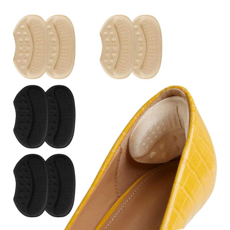 Branturi pentru Incaltaminte,  din Spuma, Universal, Protectie Calcai, Reglare Numar, 6 mm Grosime, Adeziv, Negru