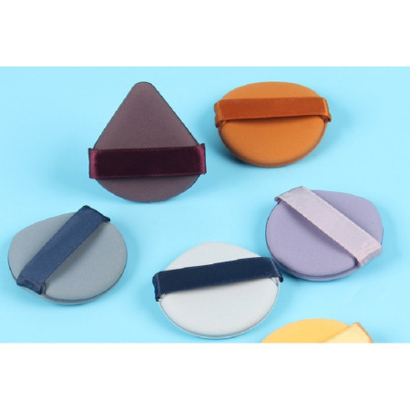 Set 7 Bureti de Machiaj Triunghi Cyrax, Reutilizabili, Utilizare Umeda sau Uscata, 5.5 x 5.5 x 1.3 cm, Powder Puff, Multicolor