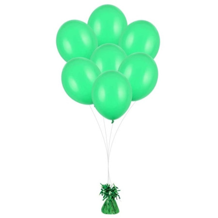 Greutate pentru Baloane cu Heliu, Cyrax, din Folie cu Franjuri, 170g, 13 x 5 x 3 cm, Verde