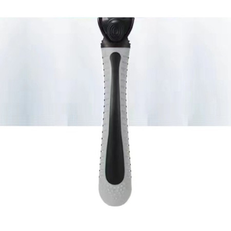 Aparat de Ras Manual,  din Otel Inoxidabil, Suport Lama + 4 Capete de Schimb Incluse, Cutie pentru Lame, Negru