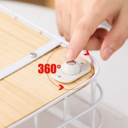 Set 16 Roti Autoadezive Universale,  pentru Mutat Mobila, Rotire 360 de Grade, Usor de Montat, ABS, 4.5x2.8x1.4 cm, Alb