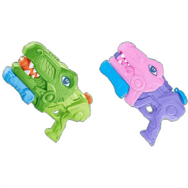 Set 2x Pistol cu Apa pentru Copii, Rezervor, Pentru Piscina/Plaja, Cyrax, 6ani+, Tiranozaur,  Roz + Verde,660 ML