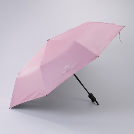 Umbrela,  Protectie UV Soare, Protectie Ploaie, Pliabila, din Vinil si Otel, 96 x 67 cm, Roz